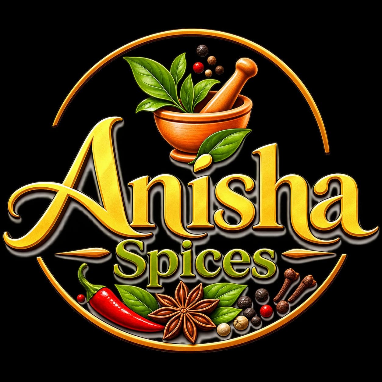 Anisha Spices Logo