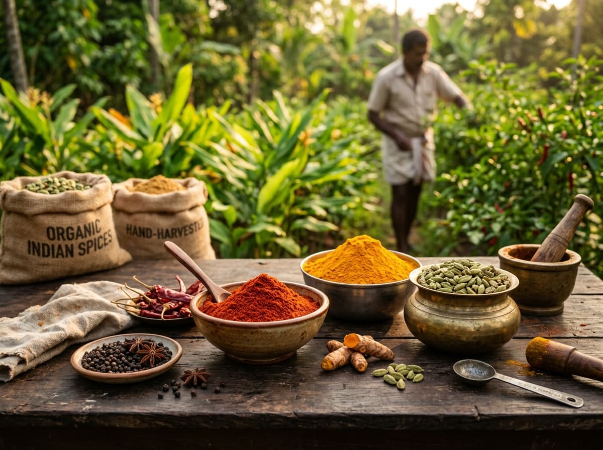 Artisanal Indian Organic Spice Farm Harvest